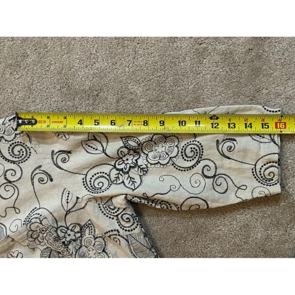 AKS Amy K Su Jacket 3/4 Sleeve Linen Blend Jacket 1X - Picture 4 of 11